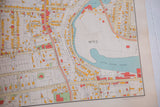 Antique Yonkers city map's lower right corner with Julien Bien 1893 copyright.
