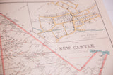 Antique New Castle, New York map featuring Mt. Kisco village and Croton Lake.