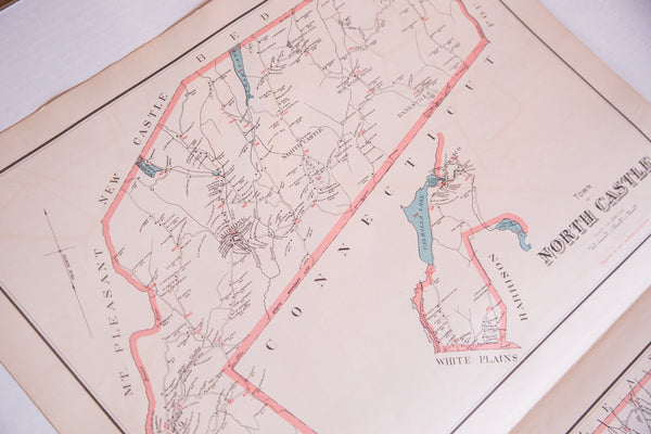 Antique map of the towns of North Castle and New Castle NY