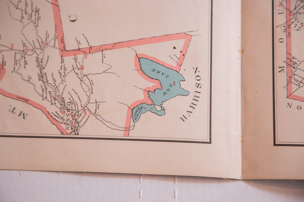 Vintage Westchester County Map of the towns of North Castle and New Castle NY