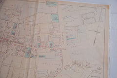 Framable large antique map of the village / city of White Plains New York 