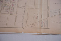 Antique map of the village of White Plains New York situated in the center of Westchester County NY