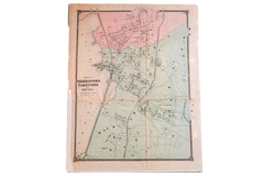 Antique map showing the plans for Beekmantown, Tarrytown, and Irving New York in Westchester County NY