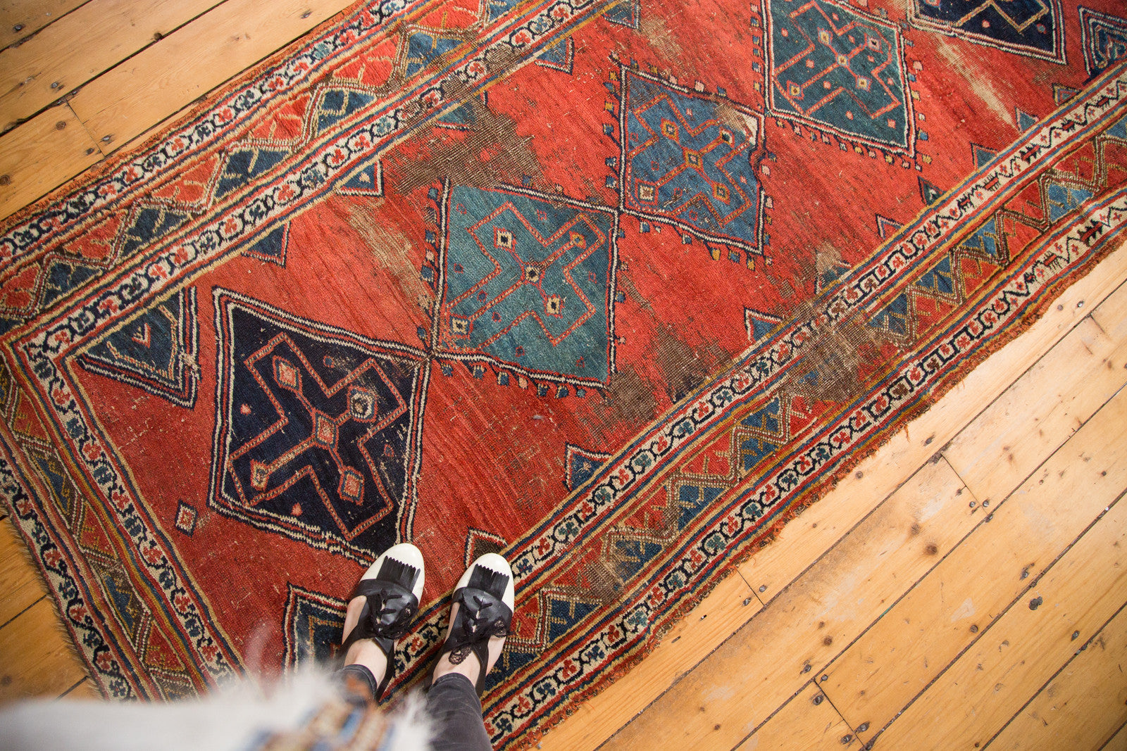 4x8 Antique Bijar Rug Runner // ONH Item 3373 Image 1