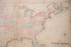 Antique Rand McNally USA Map // ONH Item 3395 Image 4