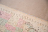 McNally's System of Geography, Map No 5 title on aged antique map with creasing.