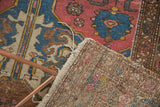 Hand-knotted foundation and weave on the reverse of a vintage Persian Lilihan rug.