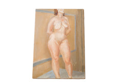Vintage Full Figure Nude Painting // ONH Item 3453
