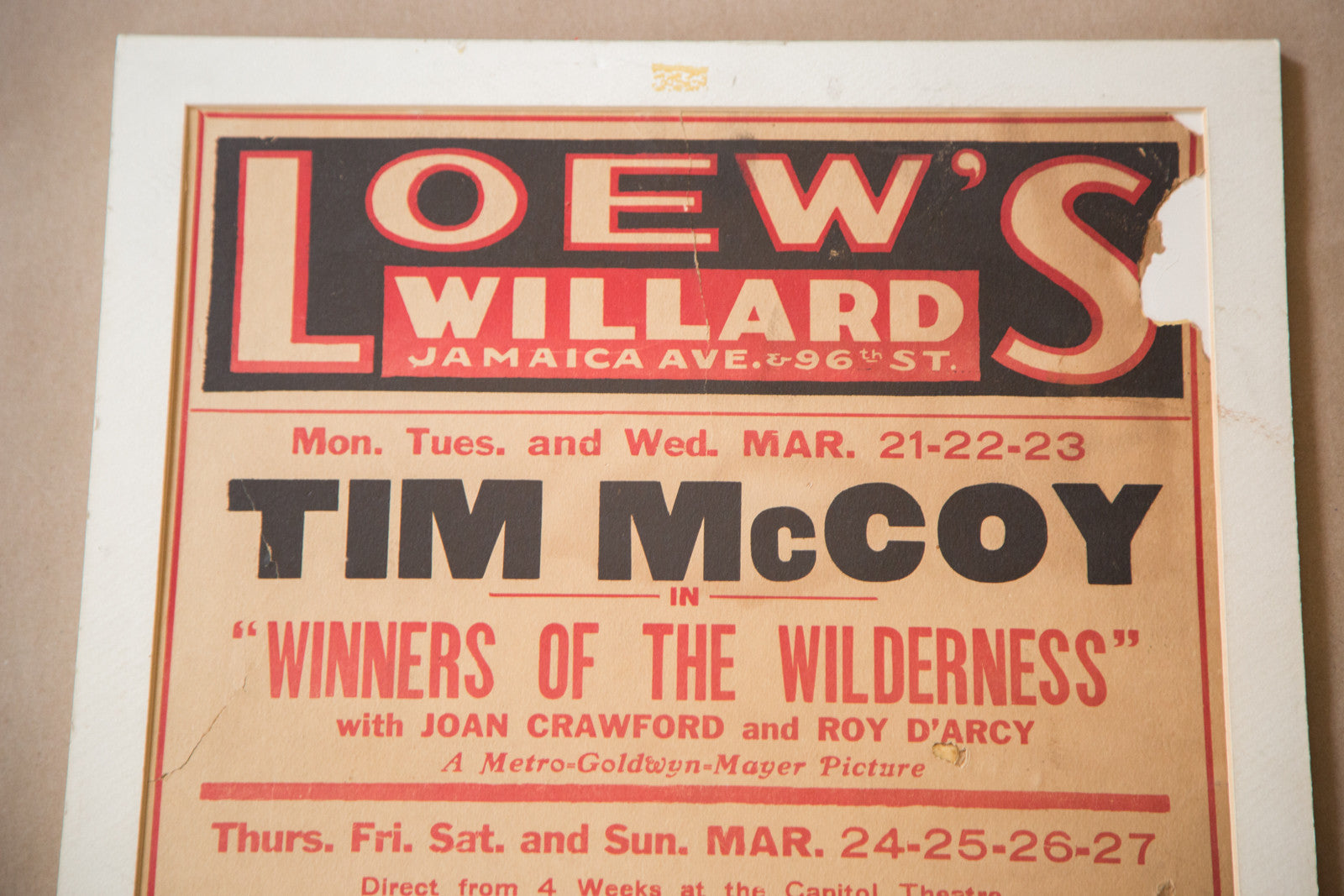 Rare Vintage Loew's Greta Garbo Movie Poster // ONH Item 3455 Image 1