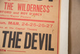 Vintage movie poster close-up: 