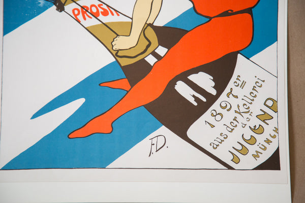 German Champagne Poster Lithograph // ONH Item 3457 Image 2