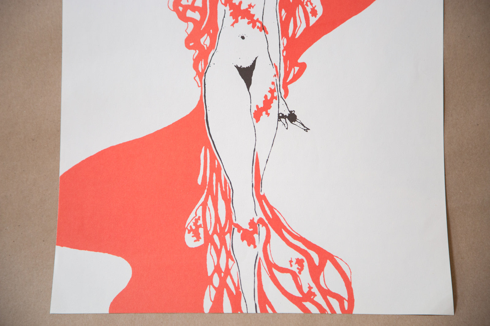 Art Deco Nude Woman Lithograph :: Old New House Wall Art 3461