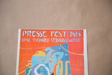 Upper part of Richard Strausswoche Print, showing 1913 text and stylized blue figures.
