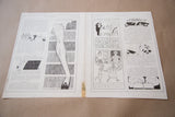Full vintage 1920s French magazine art spread with varied Art Deco drawings.
