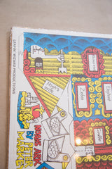 Sealed corner of Peter Markey Noah's Ark art, with 