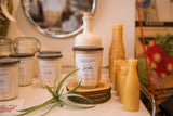 Vintage clear jelly jar soy candle with 
