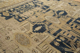 Distressed Antique Shirvan Square Rug
