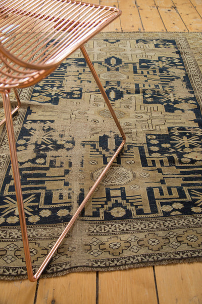 Distressed Antique Shirvan Square Rug