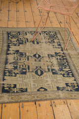 Distressed Antique Shirvan Square Rug
