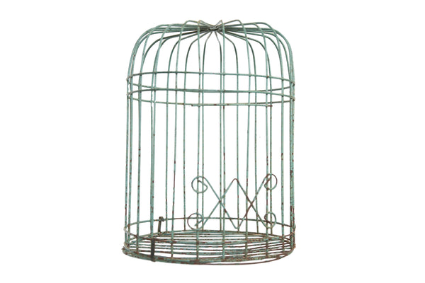 Vintage Chippy Blue Birdcage // ONH Item 3546