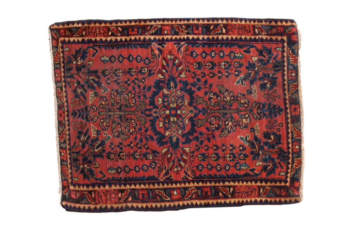 Late 1920s Mohajeran Sarouk rug with dusty blush rose field and floral patterns.