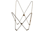 Vintage 1960s butterfly chair frame with aged metal rods.