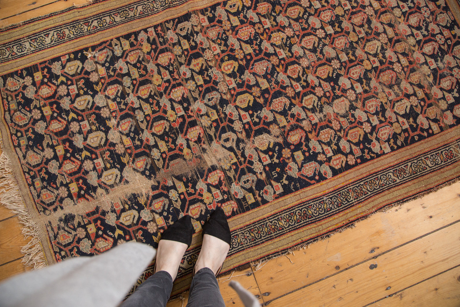  Vintage Hamadan Rug / Item 3584 image 2