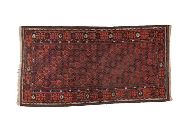 3x5.5 Vintage Afghan Rug // ONH Item 3592