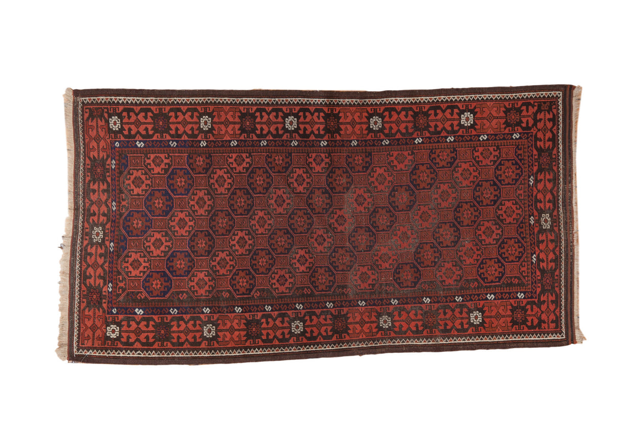 3x5.5 Vintage Afghan Rug // ONH Item 3592
