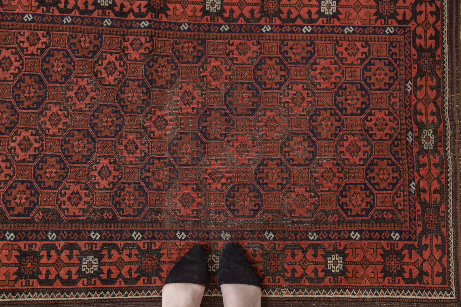 3x5.5 Vintage Afghan Rug // ONH Item 3592 Image 1