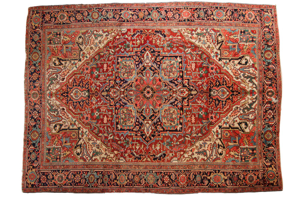 8.5x11.5 Vintage Heriz Carpet // ONH Item 3631