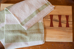 Handwoven in USA Loomination Dish Towel Lime and Cream // ONH Item 3652
