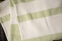 Hand-woven Lime Green Spa Towel Throw // ONH Item 3657 Image 3