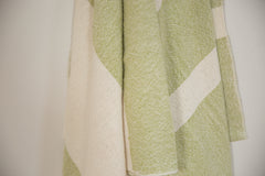 Hand-woven Lime Green Spa Towel Throw // ONH Item 3657 Image 1