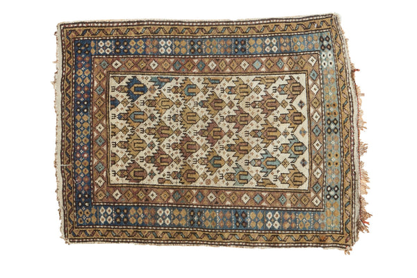 2x2.5 Vintage Caucasian Square Rug // ONH Item 3670
