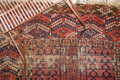 Antique Turkmen Square Rug