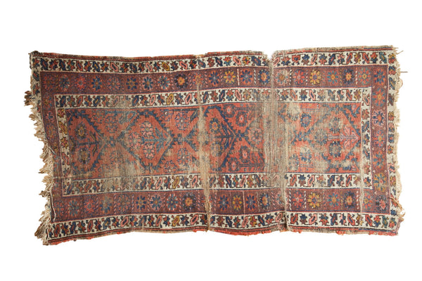 Vintage Fragmented Caucasian Rug Runner
