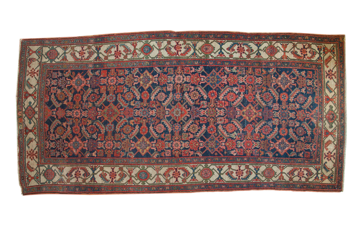 4.5x10 Antique Hamadan Rug Runner // ONH Item 3720