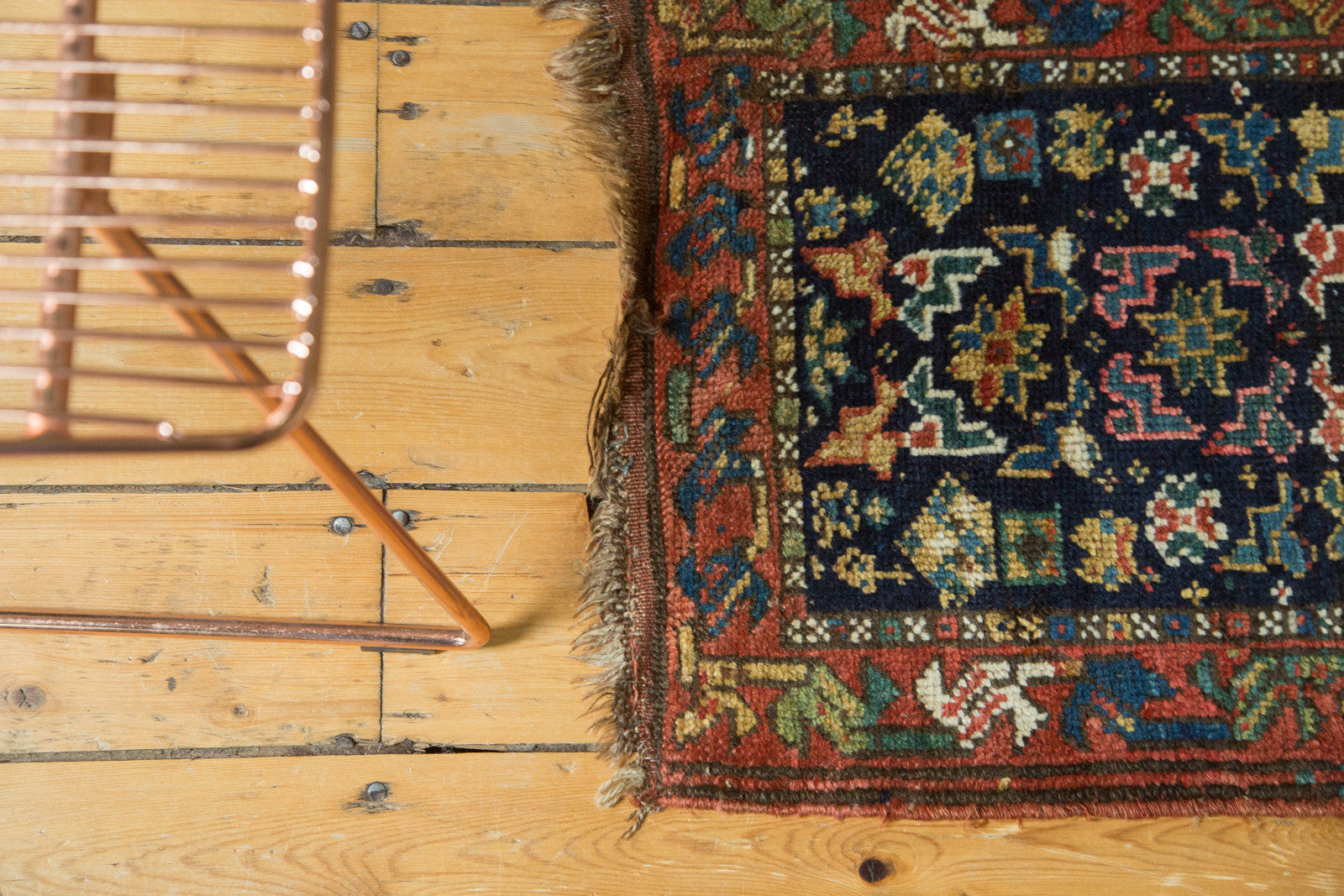 Vintage Kurdish Bag Face Rug Mat