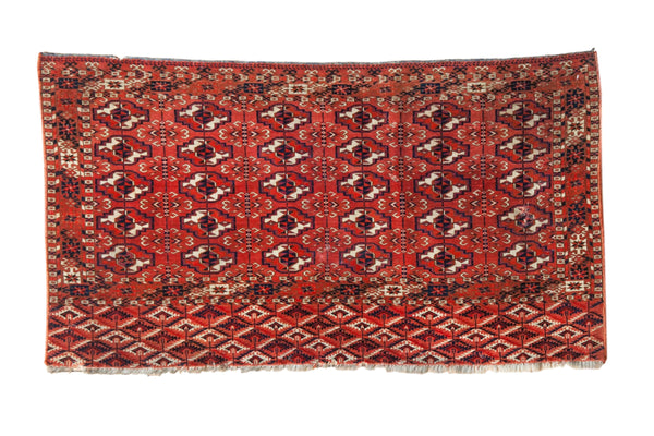 4.5x2.5 Vintage Tent Cover Turkmen Rug // ONH Item 3726