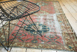 Antique Malayer rug runner with serrated leaf and pawn design borders, etched foundation.