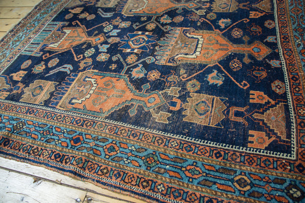 Antique Afshar Square Rug
