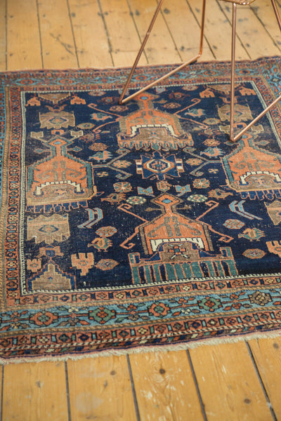 Antique Afshar Square Rug
