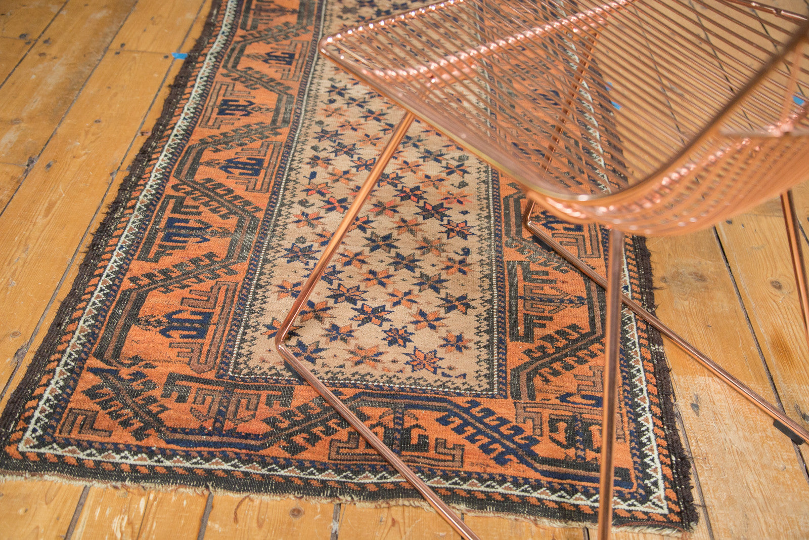 Vintage Camel Hair Belouch Rug