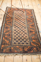 Vintage Camel Hair Belouch Rug