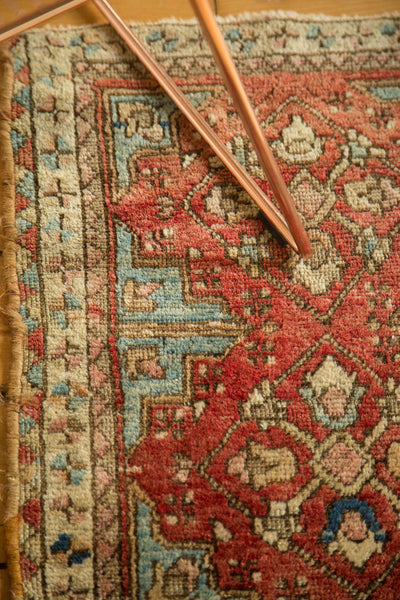 Antique Caucasian Square Rug Mat