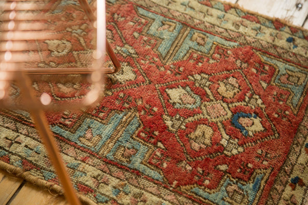 Antique Caucasian Square Rug Mat