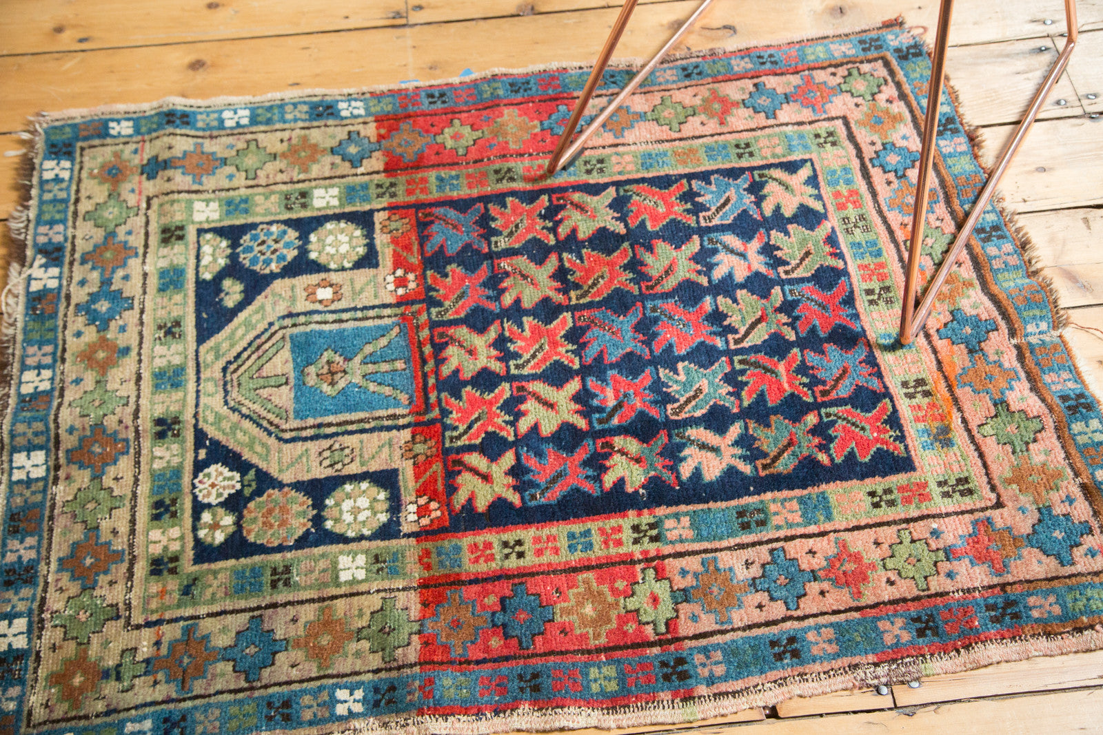 Vintage Caucasian Rug 2'10