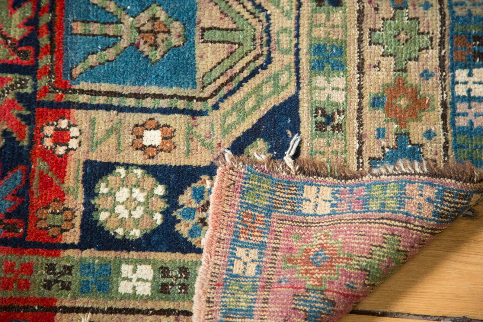 Vintage Caucasian Rug 2'10