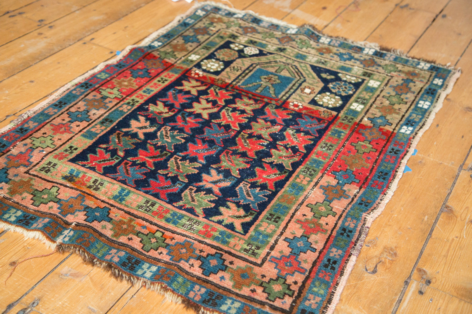 Vintage Caucasian Rug 2'10